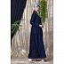 Collared Formal abaya- Navy Blue
